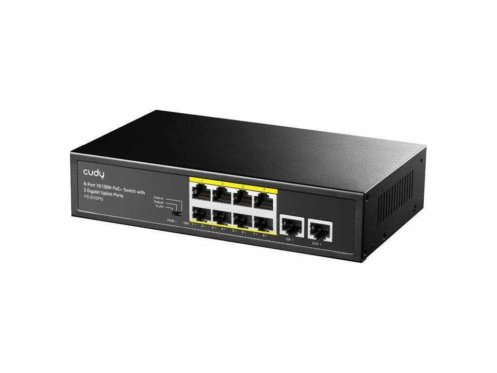 switch 8 porturi poe 10/100mbps, 2 porturi uplink gigabit, fs1010pg cudy - imagine 7